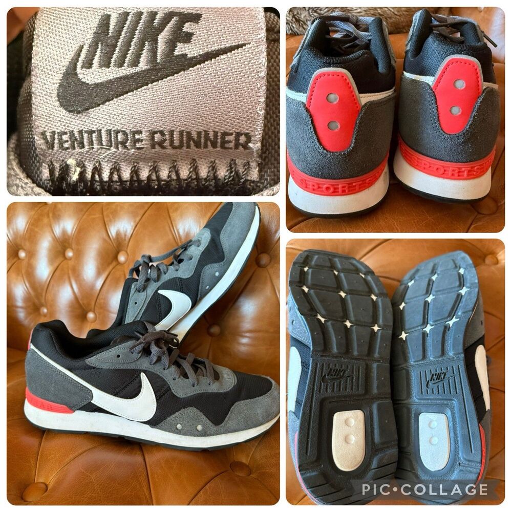 Nike Venture Runner Men's Sz 11 CK2944-004 Black Gray Suede 3480